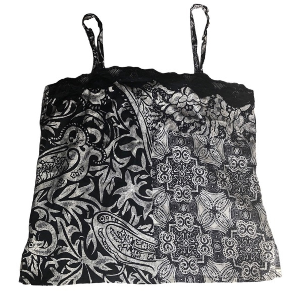 Chicos silk cami‎ black & white Size 1 Medium